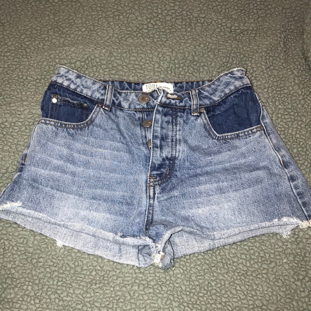 Two Tone Denim Shorts